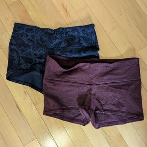 Two pairs of boogie shorts
